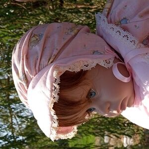 Vintage Johannes Zook baby doll girl pink pout face